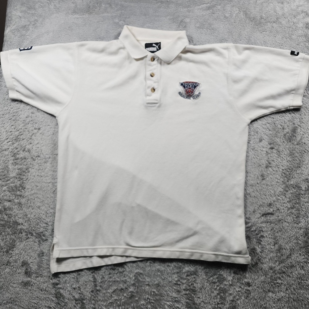 VINTAGE Detroit Tigers Polo Shirt Mens Large MLB Baseball Puma Comerica Park Y2K - Picture 5 of 11